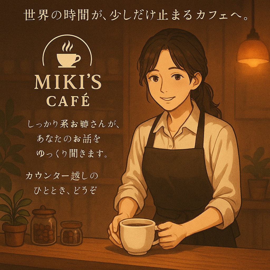 落ち着きボイスのお姉さんが、あなたのお話を聞きます 世界の時間が、少しだけ止まる不思議なカフェへようこそ。 イメージ1