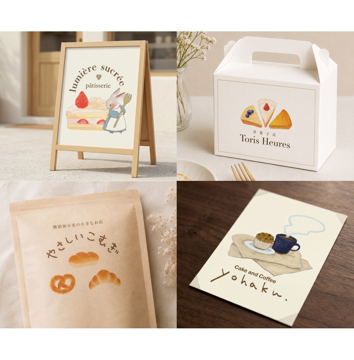 菓子店・ハンドメイド向きの絵本風ロゴ作ります 【安心の修正無制限】SNSアイコン・名刺・看板などに！ イメージ2