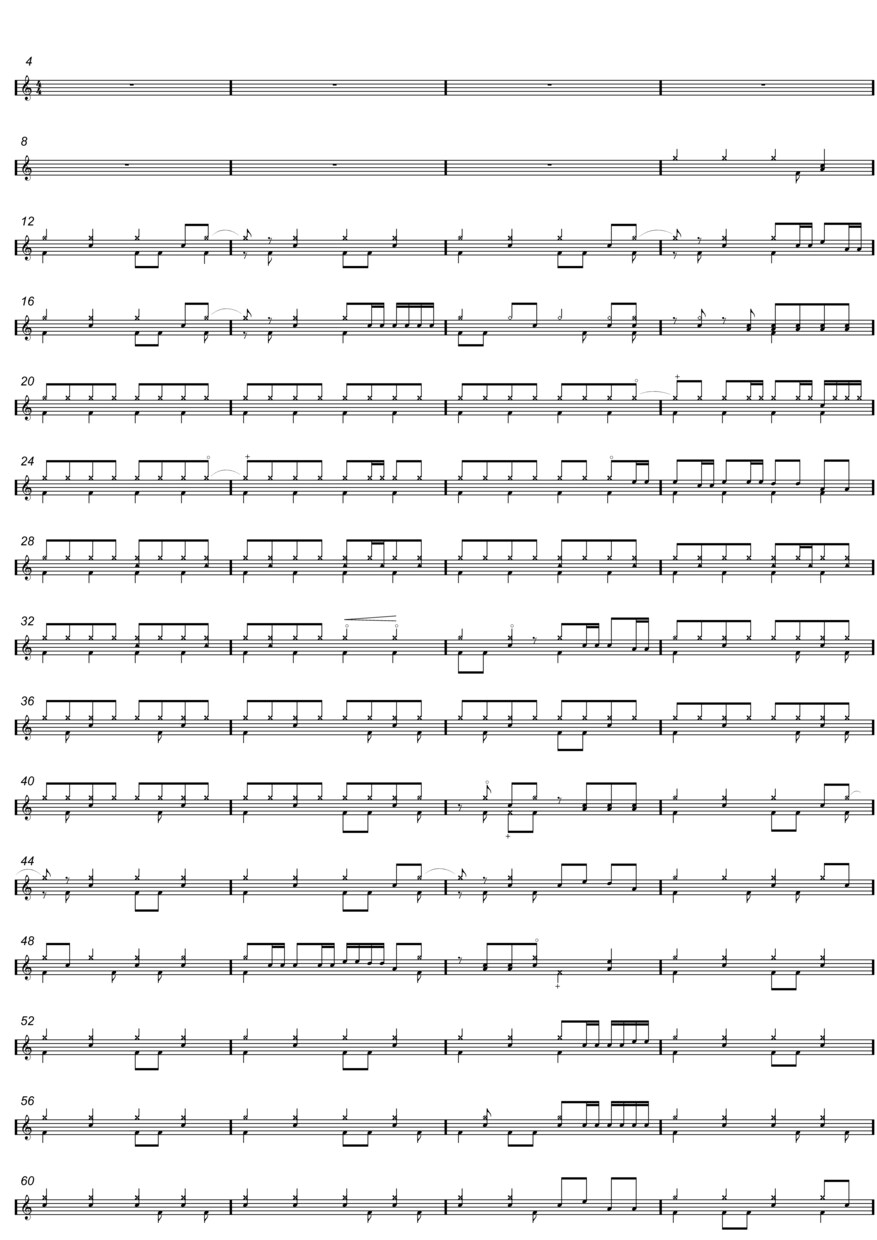 音源付きのドラム譜面お作り致します 耳コピが苦手、時間が取れない方にオススメです！ イメージ1