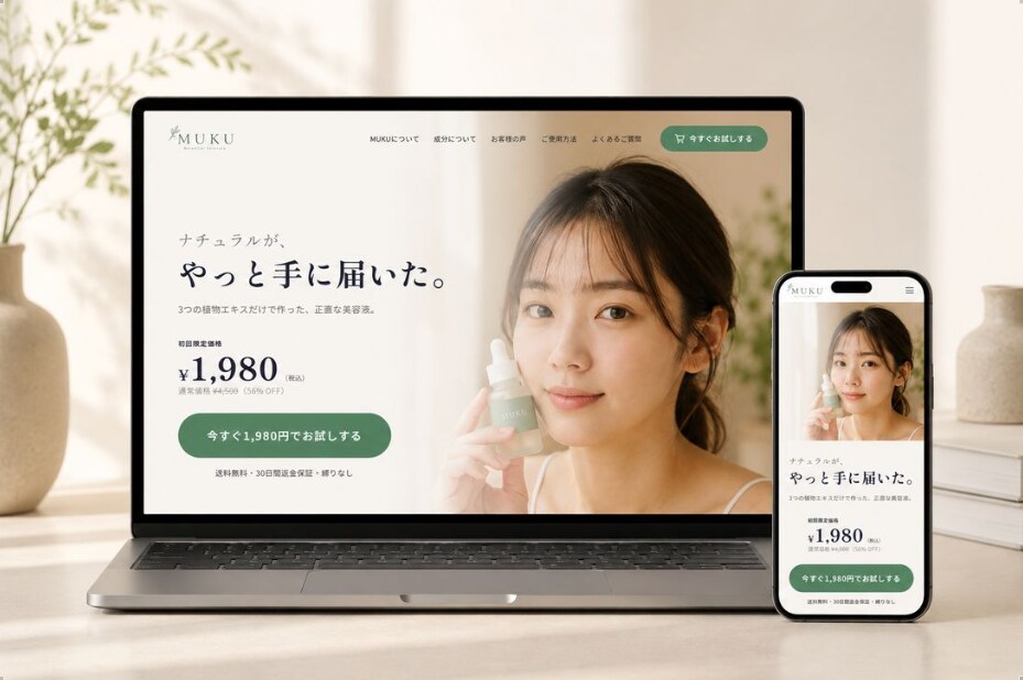 薬機法に配慮した美容特化LPを制作します 実績公開にご協力いただける先着3名様・特別価格6５,000円 イメージ1