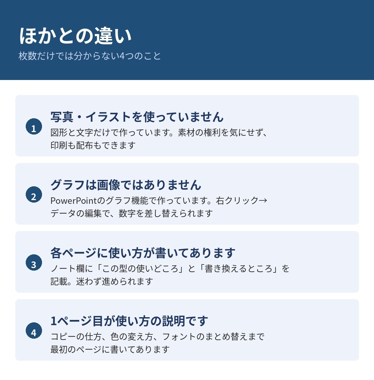 そのまま使える営業提案書テンプレ90枚を渡します 写真素材ゼロ。配布も印刷も権利を気にせず使えます イメージ5