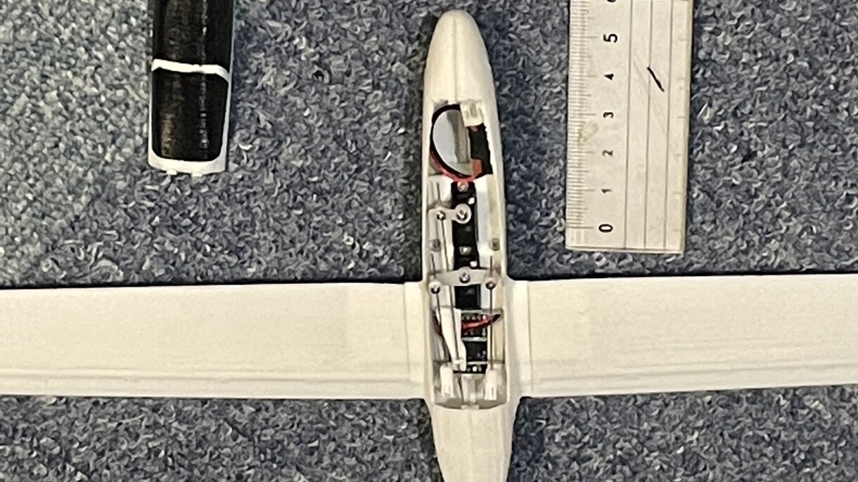 小型ラジコングライダーの3Dデータを提供します 小型のサーボ受信機を搭載できるグライダーです翼幅約500mm イメージ3