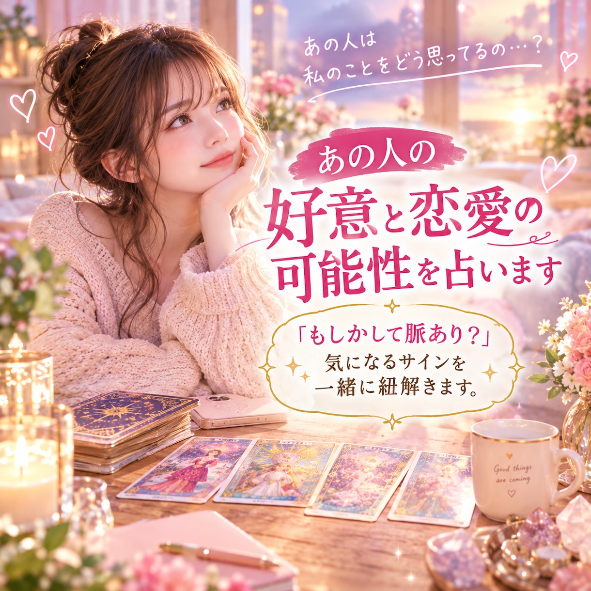 脈がありそうなのか脈がなさそうなのかをお伝えします 「もしかして脈あり？」気になるサインを一緒に紐解きます イメージ1