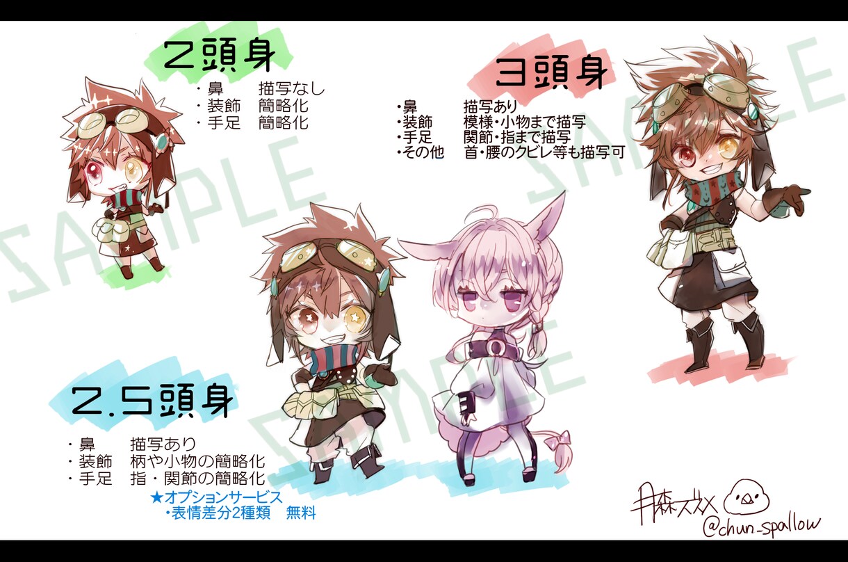 かわいいミニキャラのイラスト描きます SNS・動画素材・プライズ品に！ イメージ1