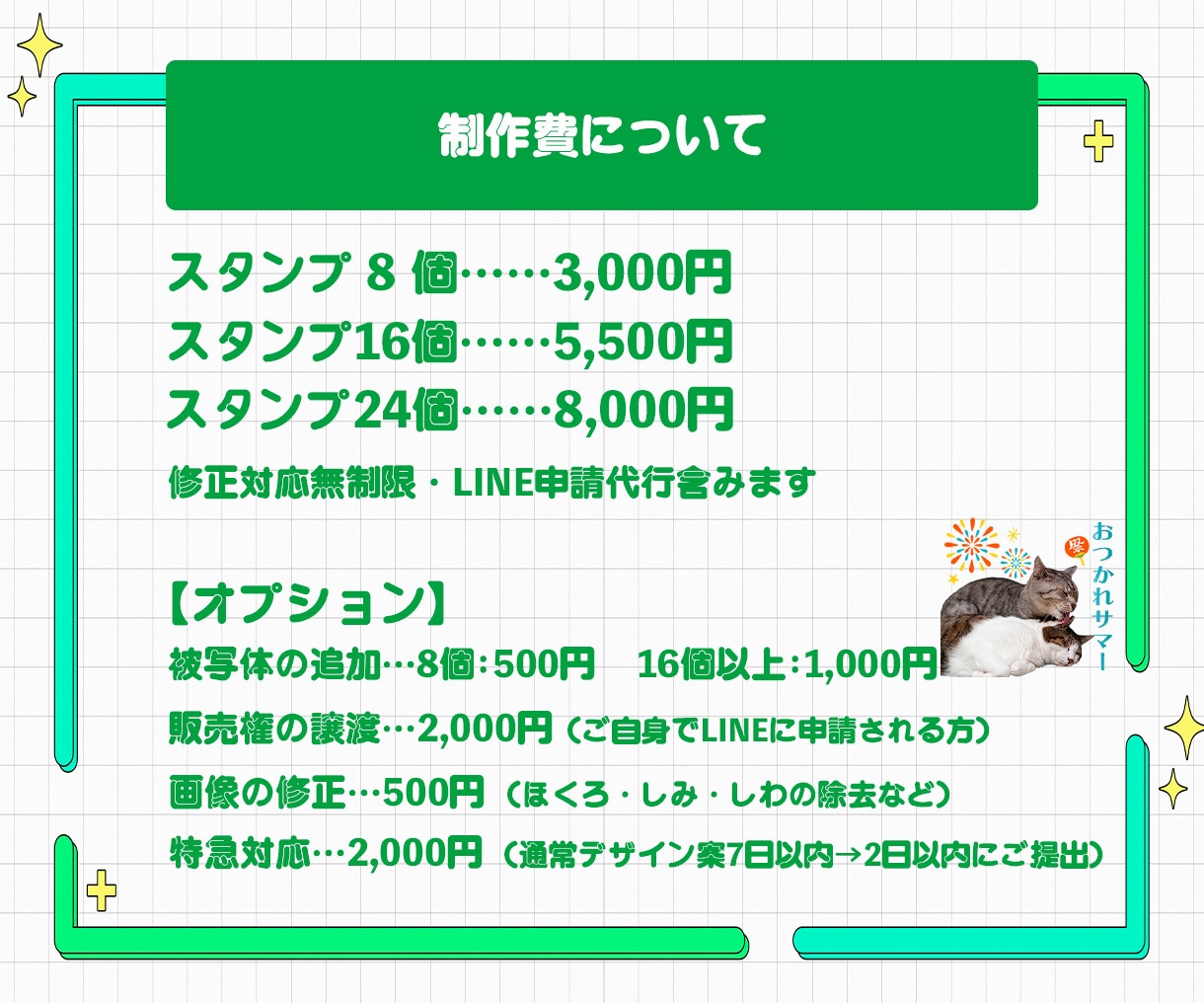 写真で家族やペットのLINEスタンプ作ります 現役デザイナーが、あなた好みのオリジナルスタンプを作ります イメージ2