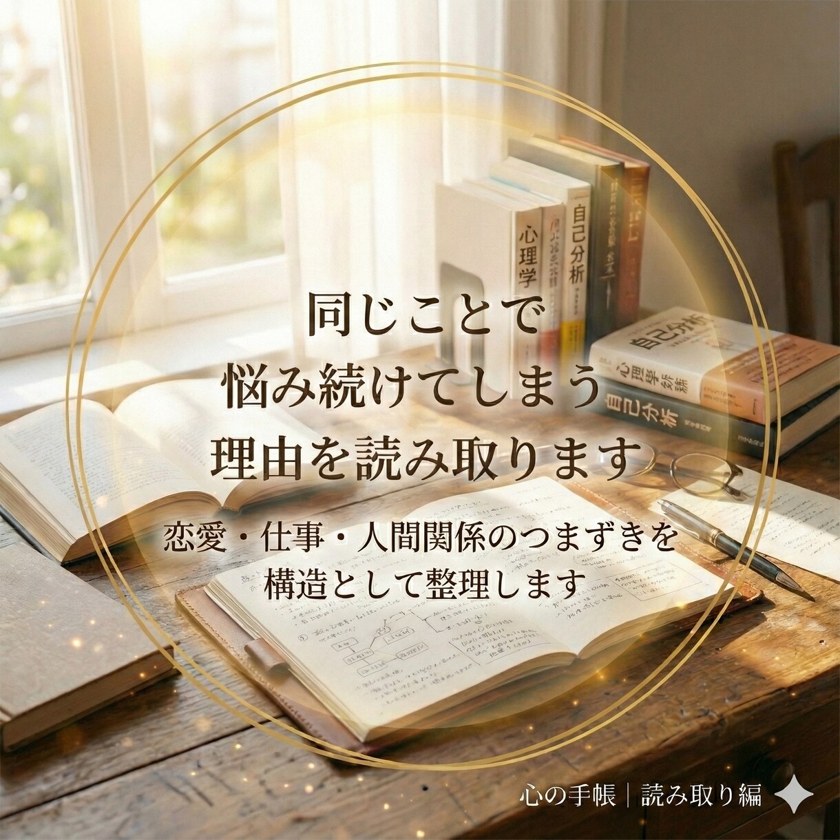 同じことで悩み続けてしまう理由を読み取ります 恋愛・仕事・人間関係に共通する心の癖 イメージ1