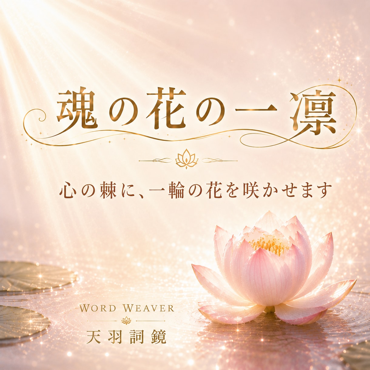 魂の花の一凜｜心の棘に、一輪の花を咲かせますます じっくりお話を伺い、あなたの痛みや違和感を、一編の詞へ イメージ1