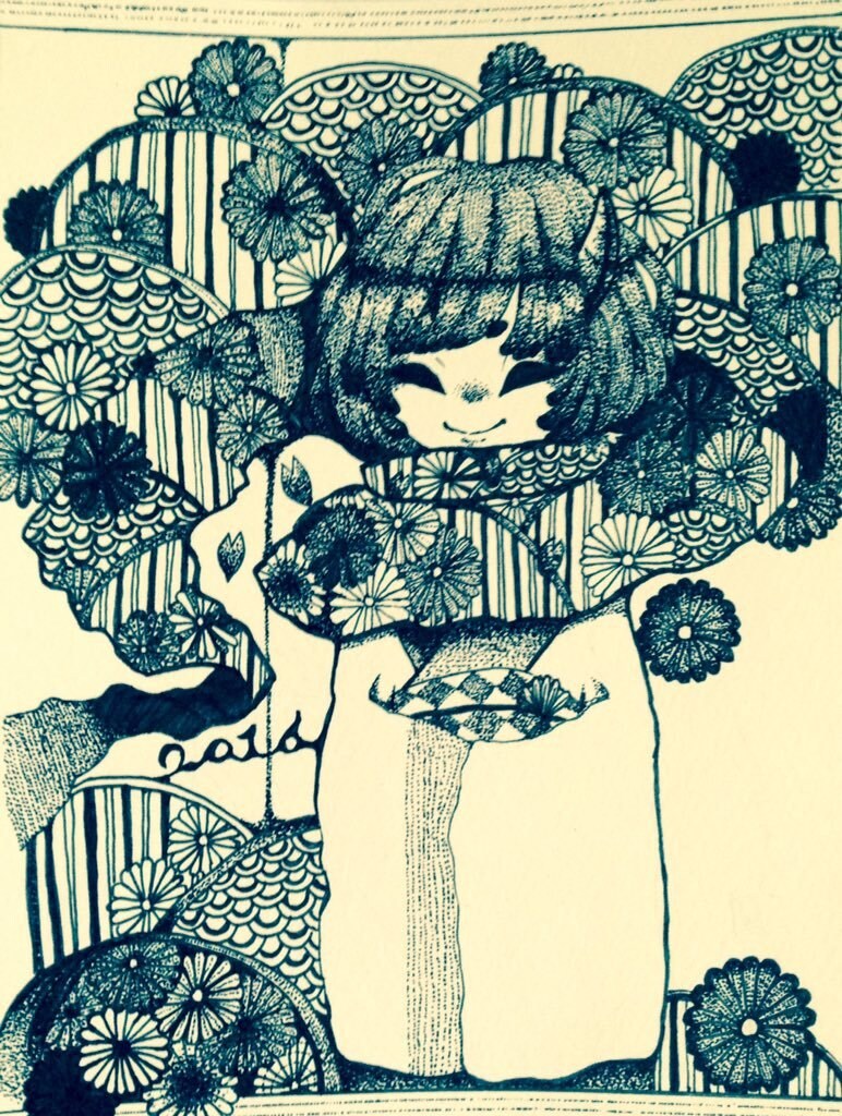 アナログ原画付きイラスト描きます 雰囲気のある人物や繊細な抽象画まで対応します！ イメージ6