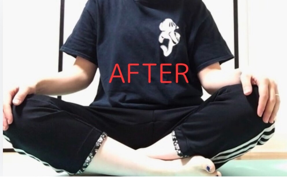 あぐらを楽にかけるようにするヨガレッスンします 股関節周りをほぐして快適にあぐらで座れるようになる イメージ3