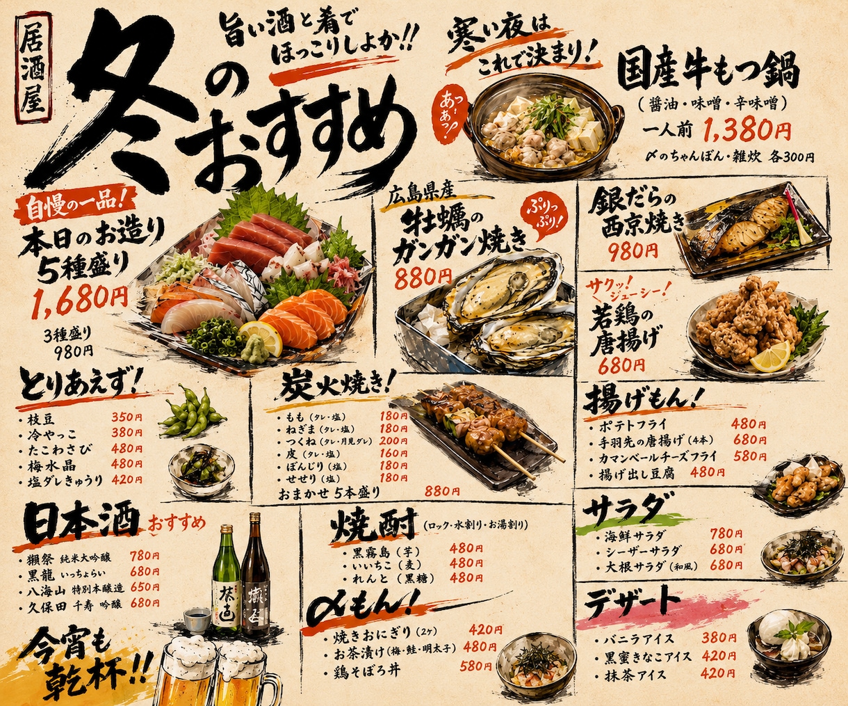 注文数アップを目指す手書き風メニュー作ります お客様の｢食べたい！｣を引き出し注文数・客単価UPをサポート イメージ4