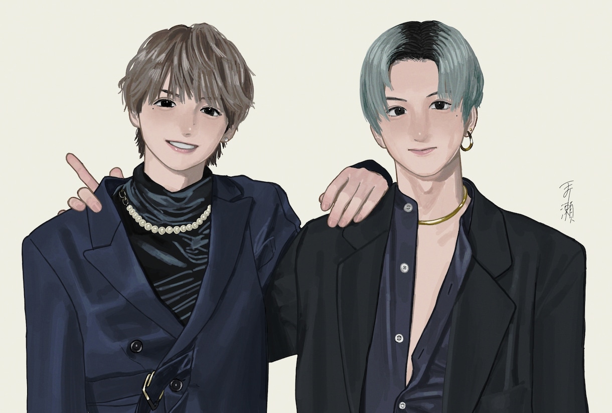 当方の絵柄で似顔絵描きます 自分用やプレゼントにお使いください！ イメージ5