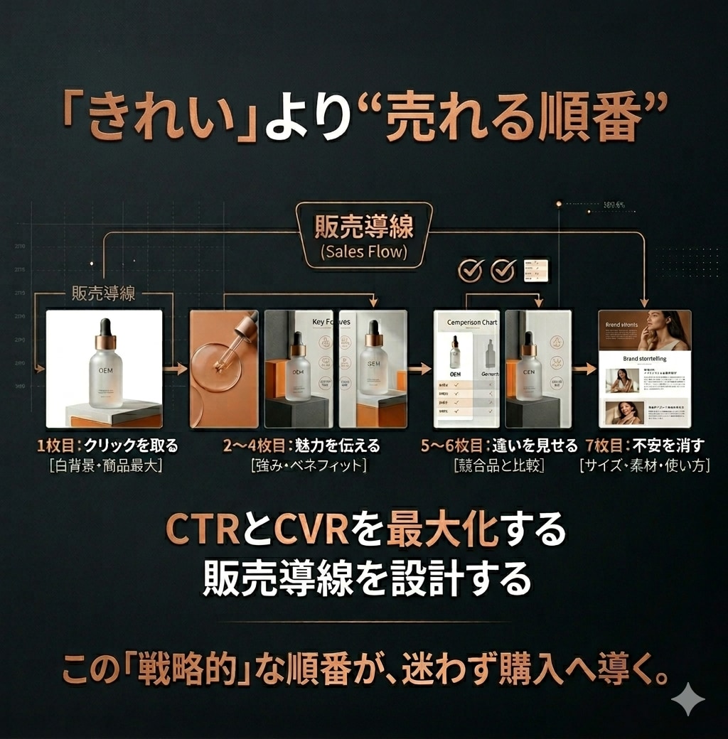 訴求設計込みAmazon商品画像+A+を作ります 上場コンサル出身×100社支援｜OEMの訴求設計から一括対応 イメージ2
