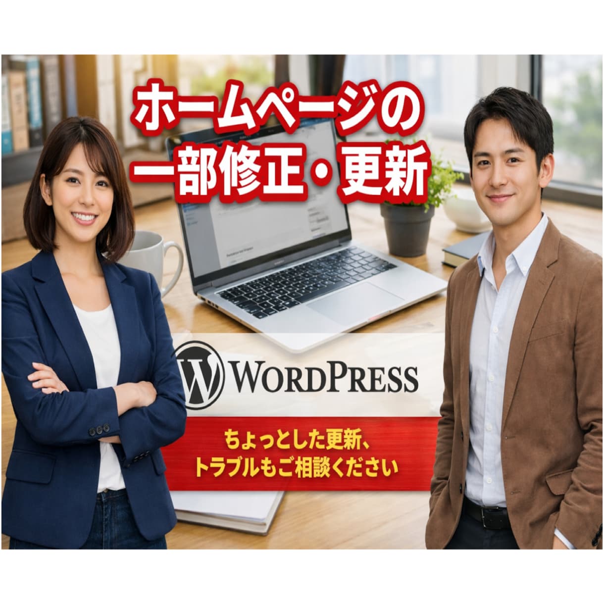 ホームページやブログの修正・更新を代行します WordPress（ワードプレス）の修正・更新・カスタマイズ イメージ1