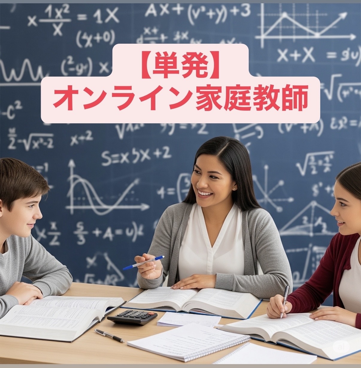 オンライン家庭教師・数学の疑問を解消します 少しでも数学を好きになってもらえるよう全力でサポートします！ イメージ1