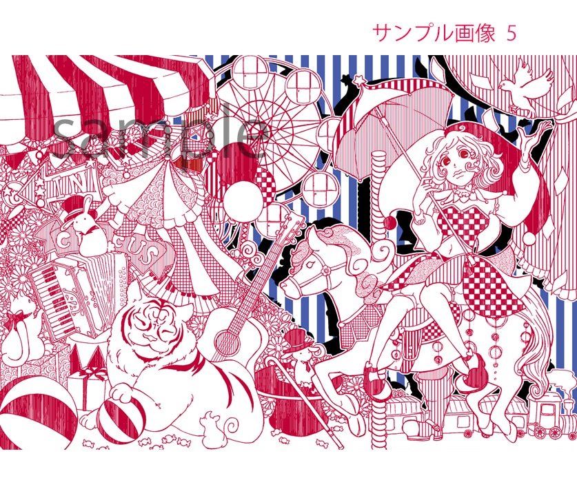 線画でフレームや背景お描きします 単色でもインパクト大のイラスト イメージ6