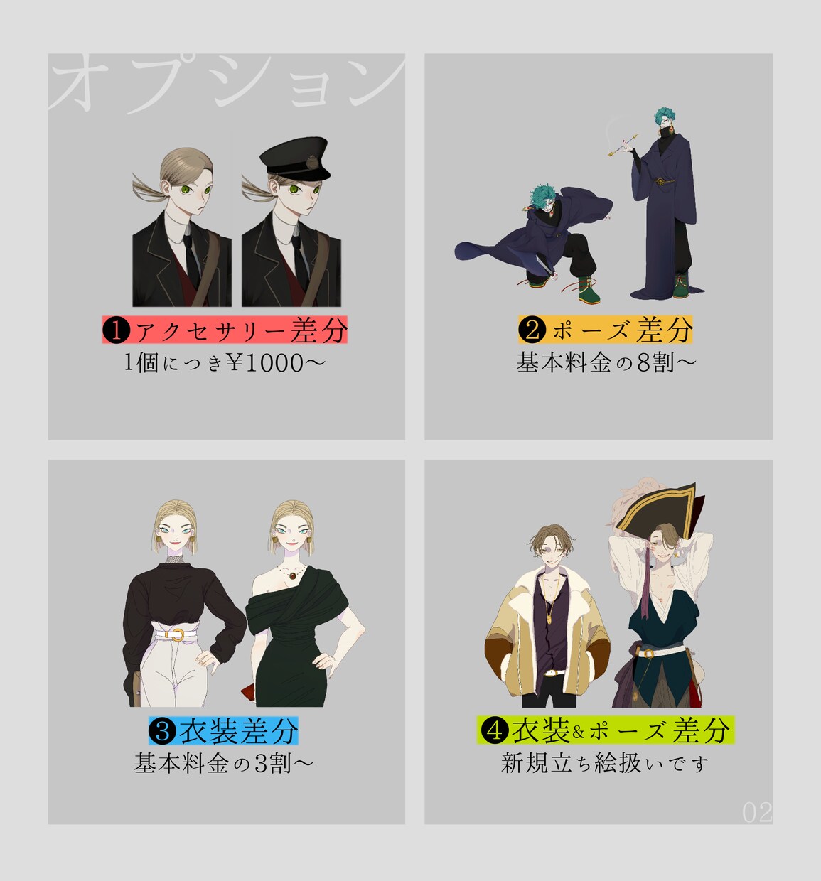 キャラクターの立ち絵を制作いたします YouTube・TRPG・ゲーム制作などに！ イメージ3
