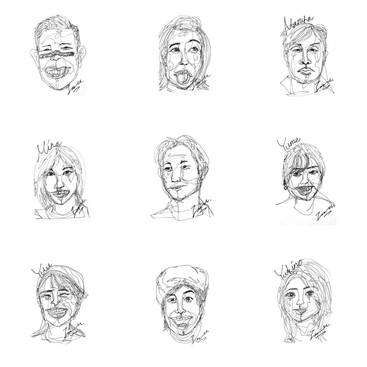 一筆書きで似顔絵描きます あなたのお顔がアートに！プレゼントにも！ イメージ3