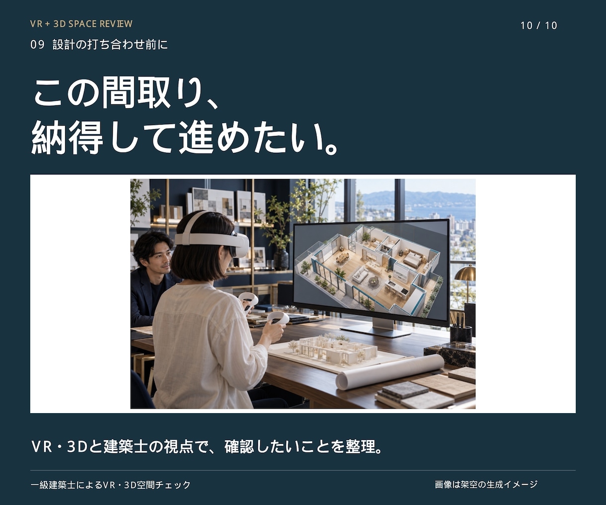 一級建築士がVRと3Dで間取りのアドバイスをします 広さ・動線・天井高を体感。コメント付き画像で迷いを整理 イメージ10