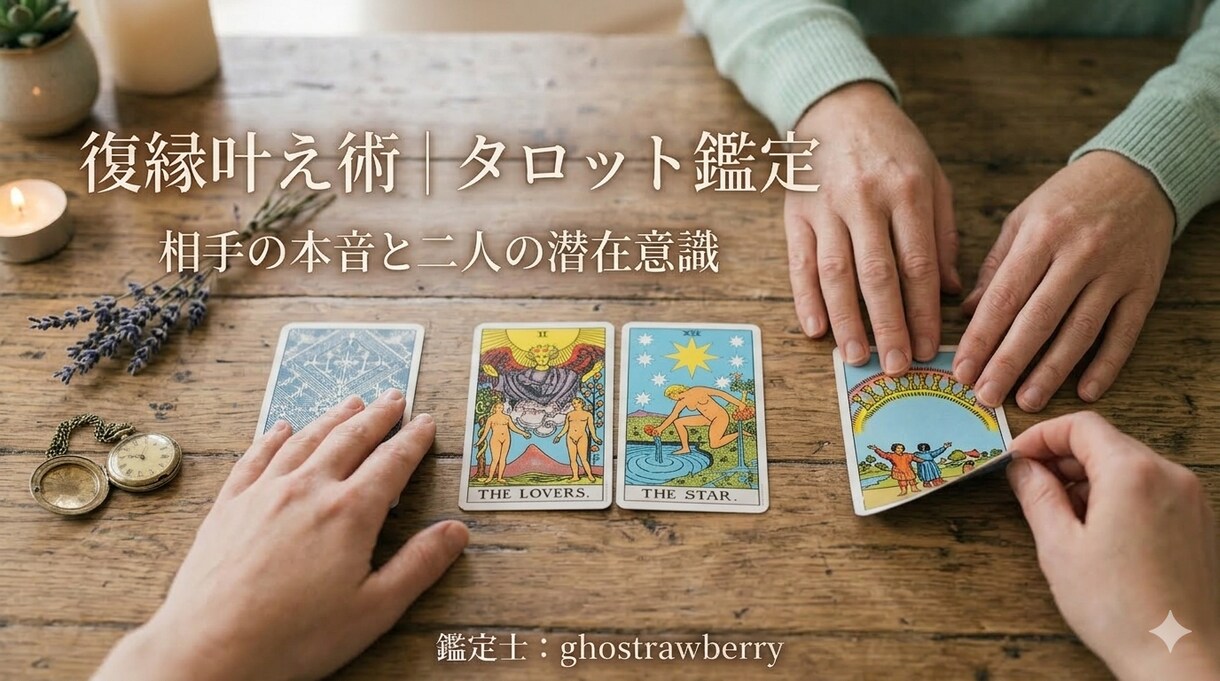 復縁占い｜相手の本音と二人の未来を占います 諦めきれないその想い、タロットカードで紡ぎます イメージ1