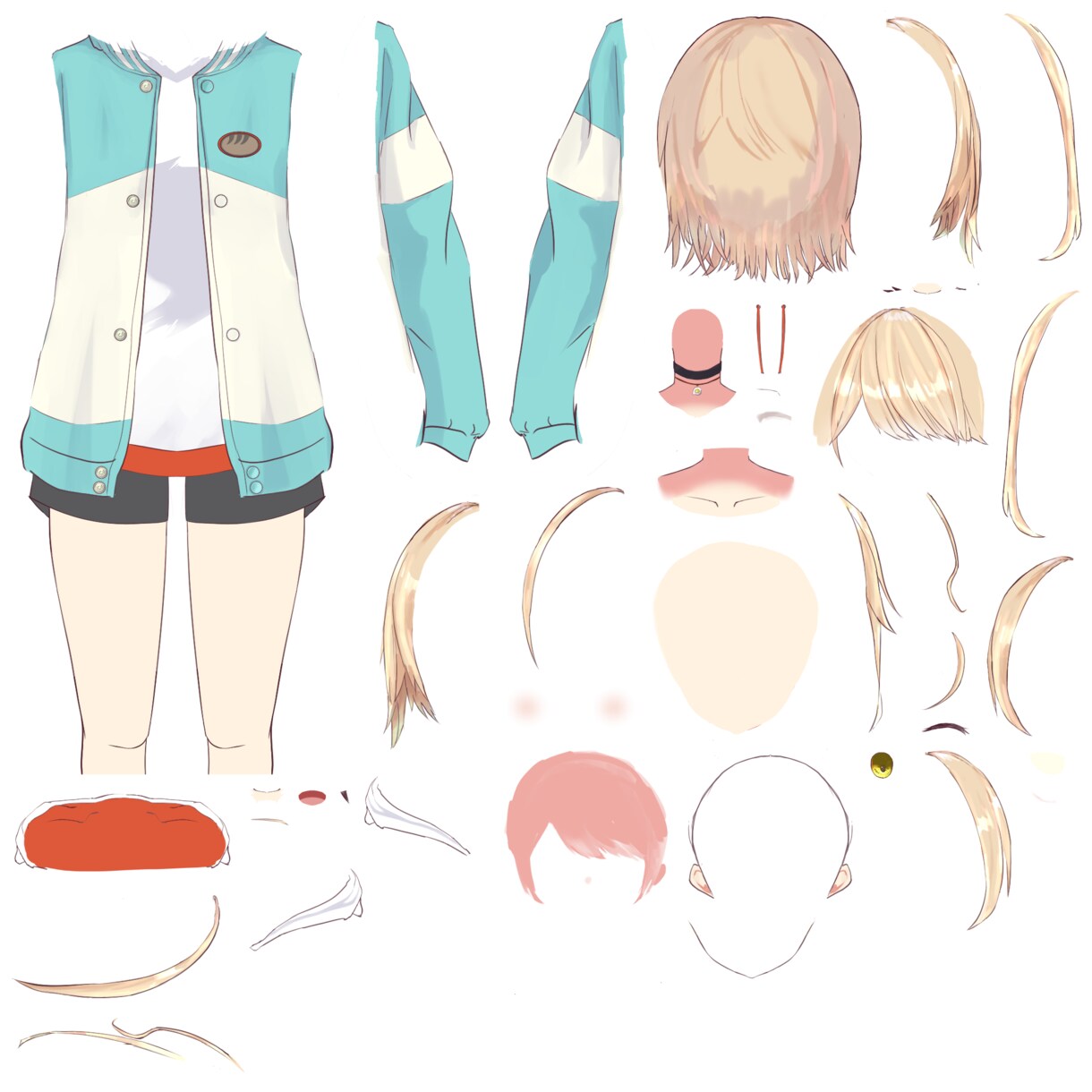 イラストをLive2Dに最適化なパーツ分けをします Live2DのVtuberモデル制作の実績あり。 イメージ1