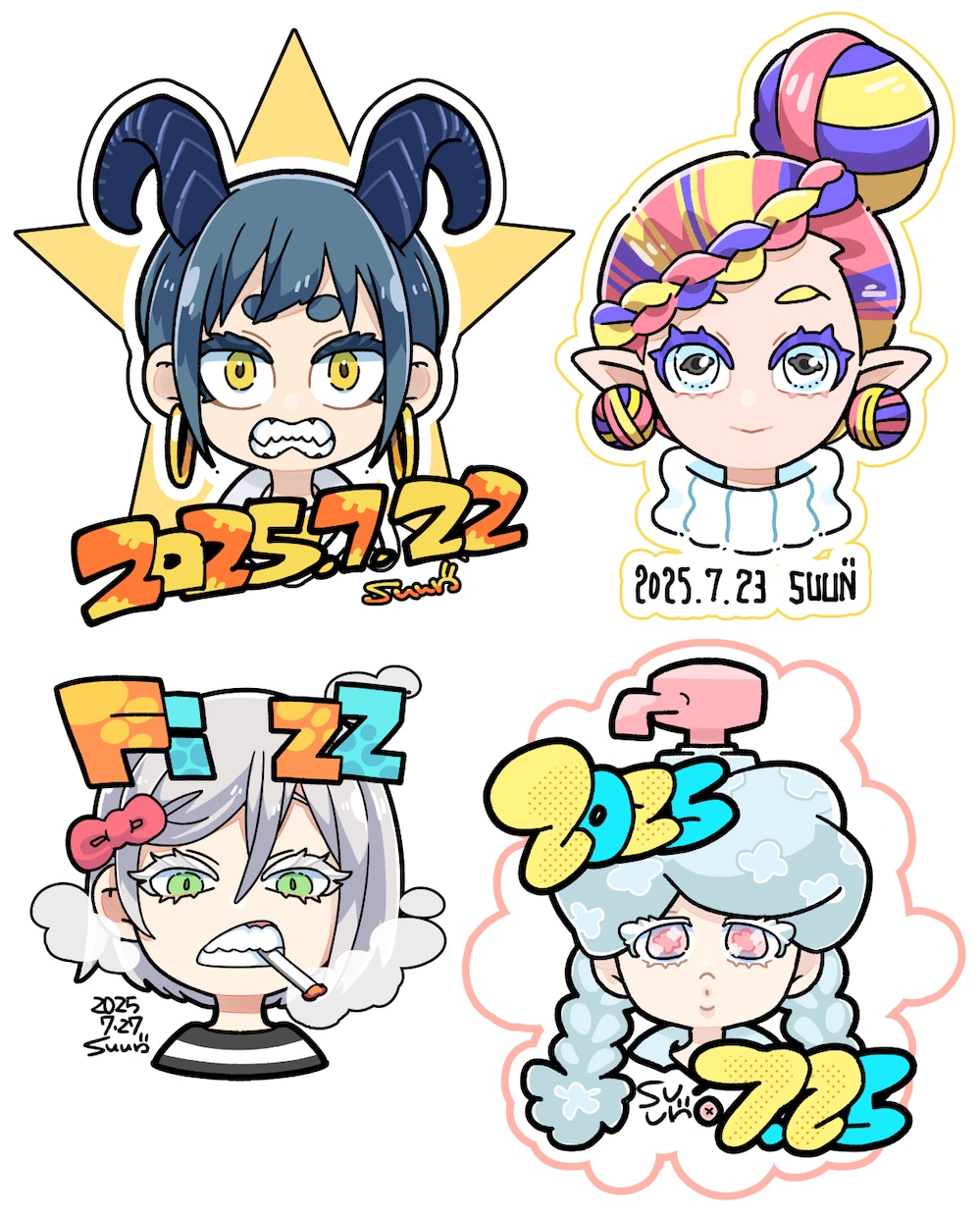 商用利用◎デフォルメ・ミニキャライラスト作成します 現在先着三名様まで基本料金1.000円でお受けしています！ イメージ4