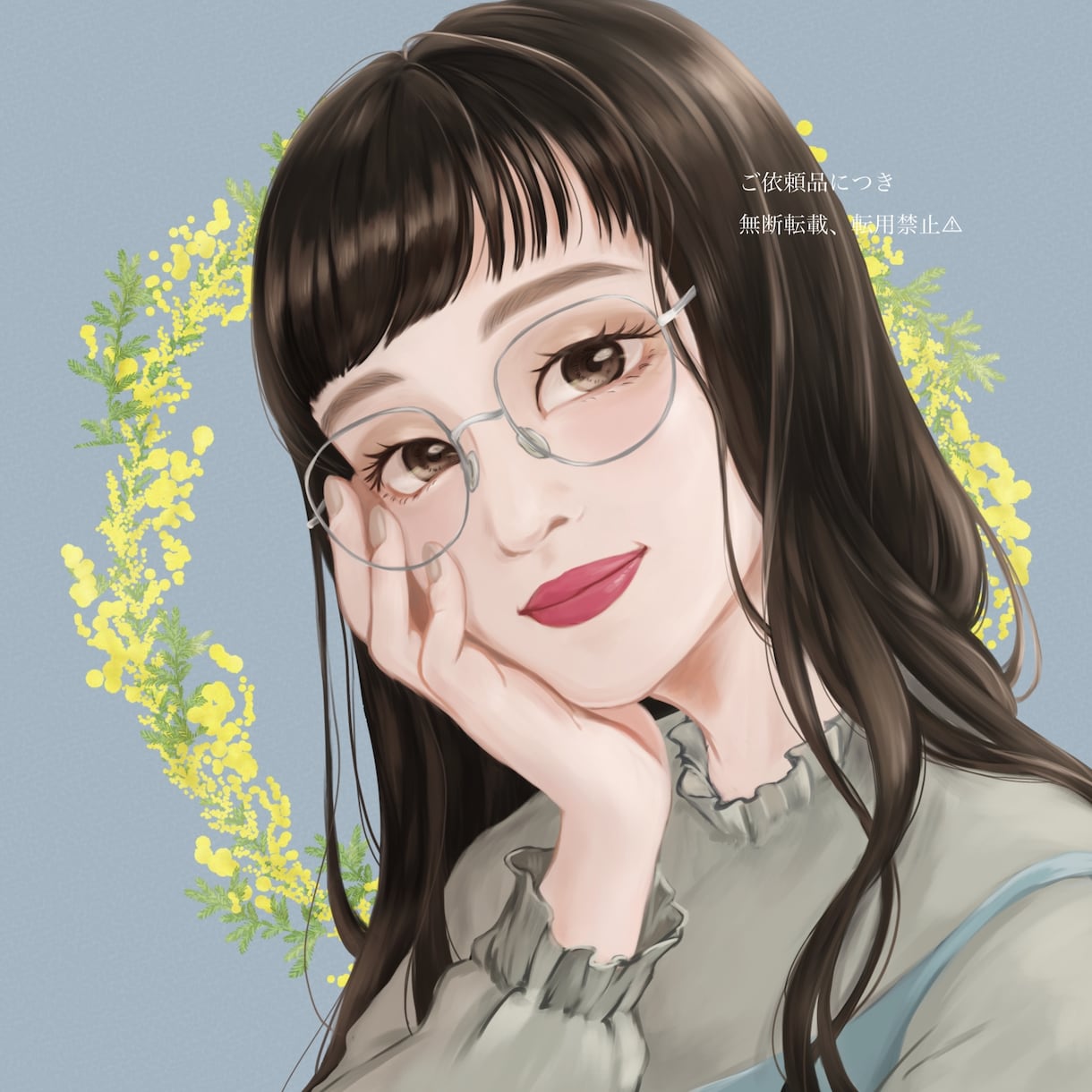 厚塗り風アイコン・ヘッダー用のイラスト描きます 綺麗かつ丁寧で、人目を引くアイコンを提供します。 イメージ10