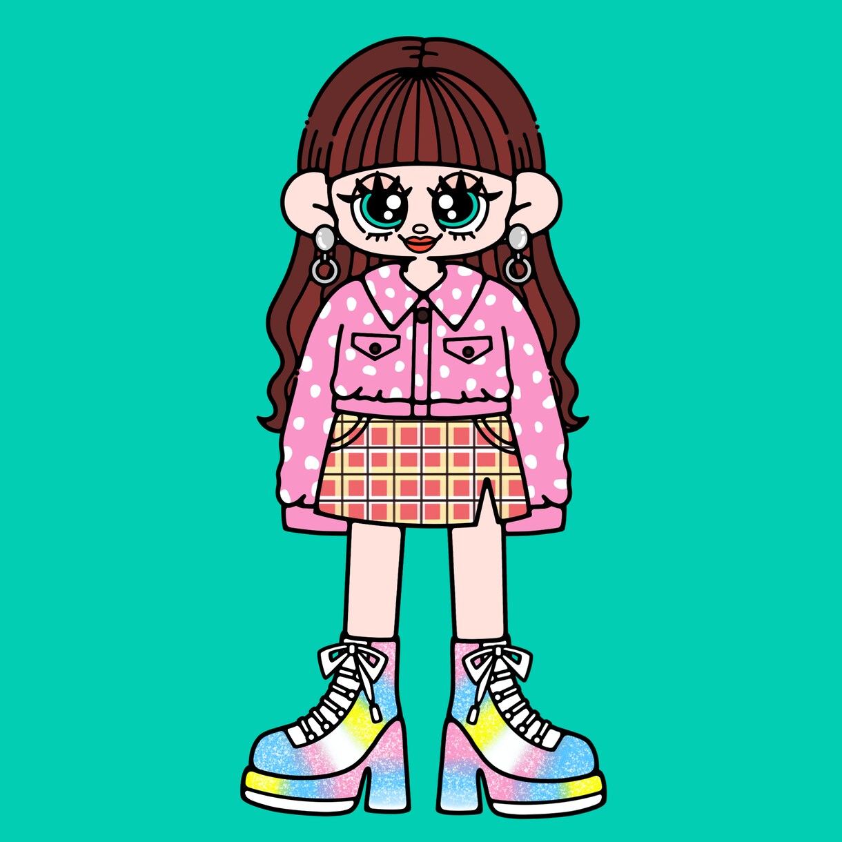似顔絵風イラストお描きします ポップでハッピーな似顔絵風イラスト イメージ4