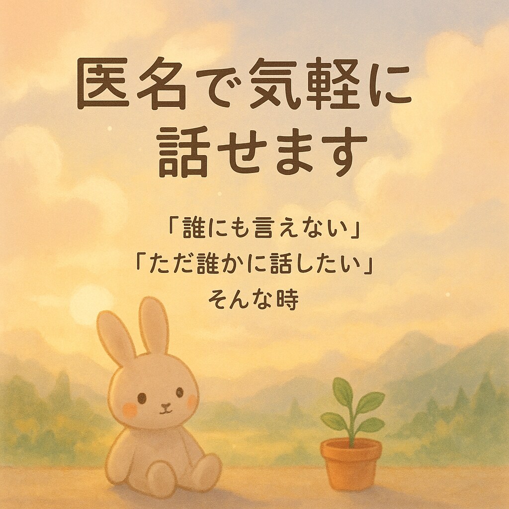 ゆっくりお話しを聞かせていただきます 気軽に、匿名であなたのお話を聞かせてください イメージ1