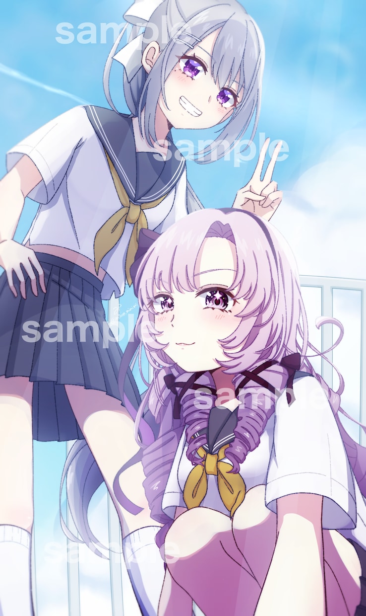 かわいい女の子のイラスト描きます 立ち絵、一枚絵、SNSのアイコン用に！ イメージ9