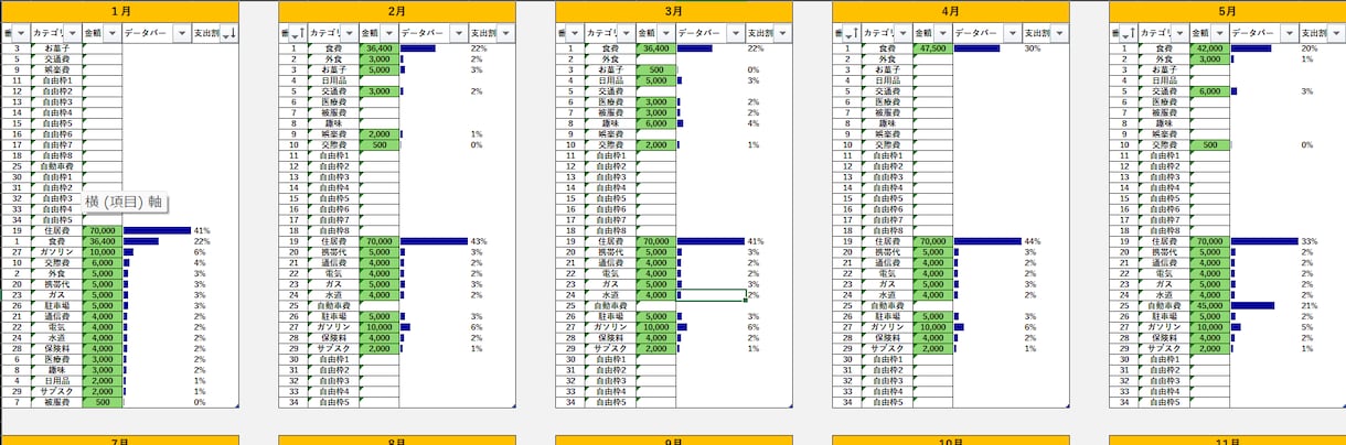 簡単入力でExcelで収支を自動計算できます 誰でも簡単に使える家計簿アプリ！ イメージ5