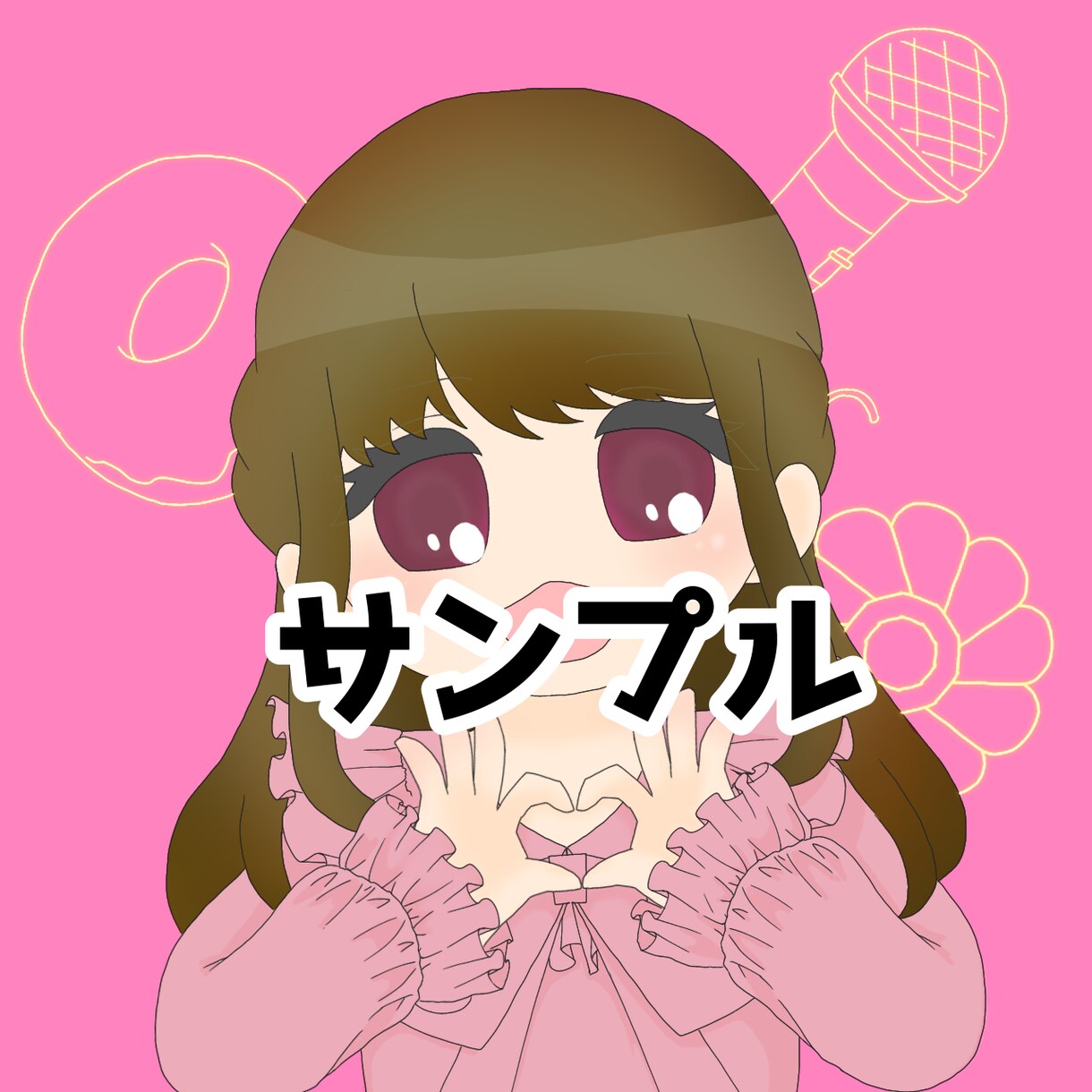 ミニキャラアイコンの作成をします 3頭身ほどのミニキャラアイコン作成 イメージ1