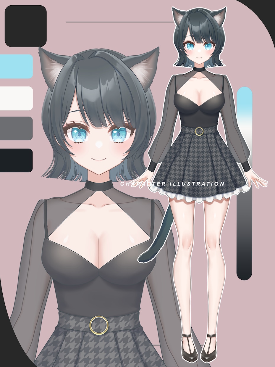 Vtuber用モデルの作成をします 一律料金でキャラクターデザイン～Live2D作成まで！ イメージ2