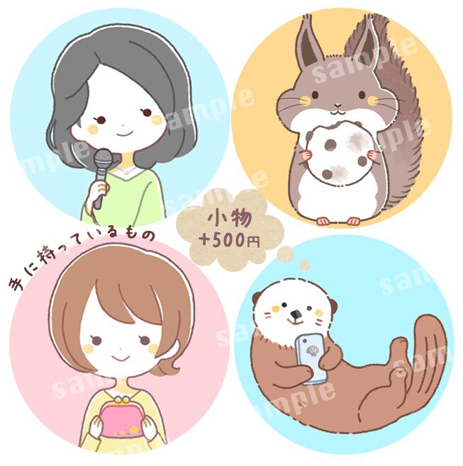 ゆるいタッチでアイコン・イラストカットお描きします ちょっとシュールで面白いタッチも描けます イメージ3