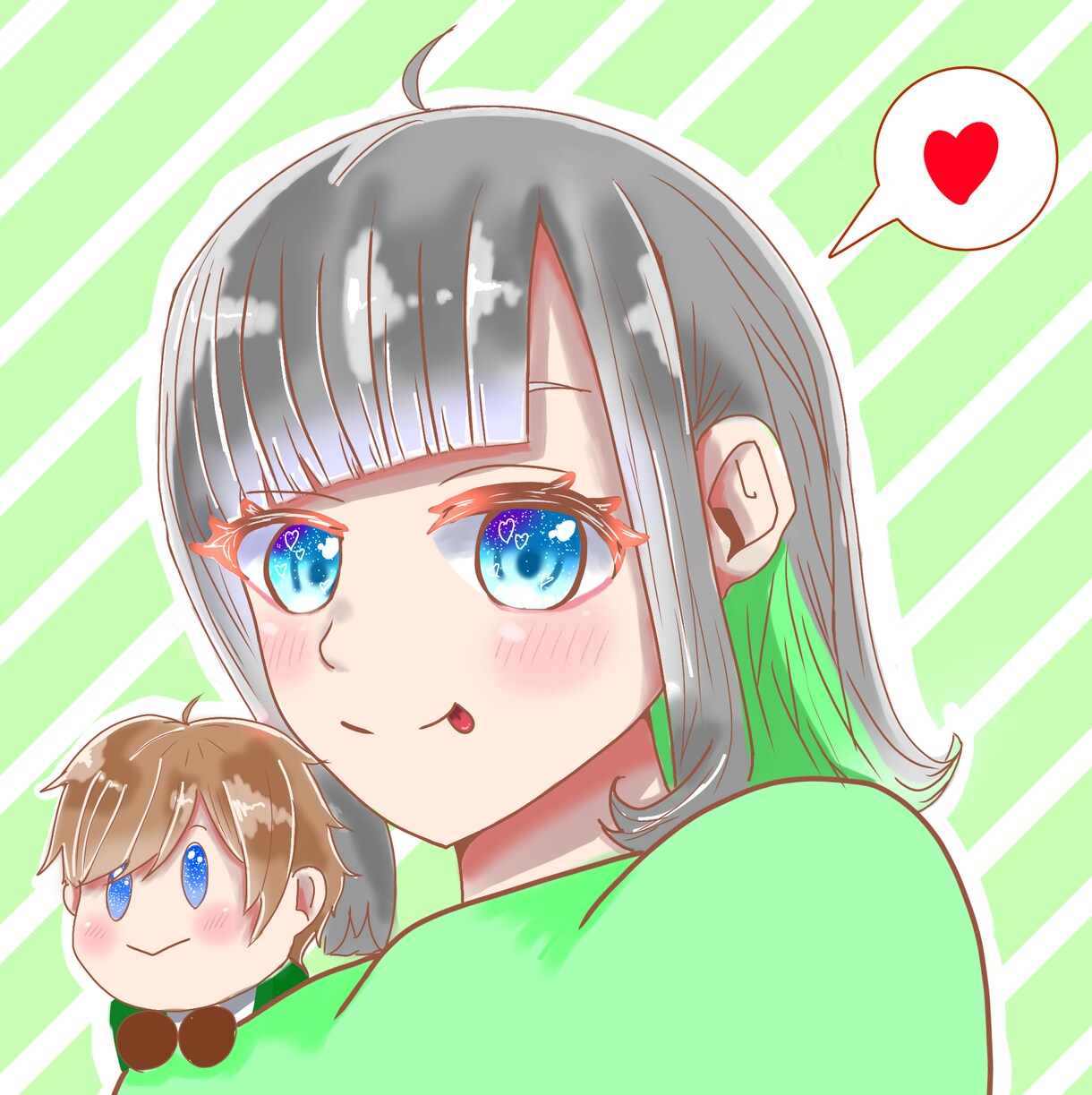 夢絵、キャラクターのアイコンを描きます 現役高校生がイラストを描きます！！！ イメージ1