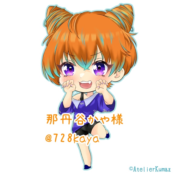 グッズや配信用のSD・ミニキャラを描きます 商用利用料込み｜全身1人8,000円・ラフ3～5案 イメージ7