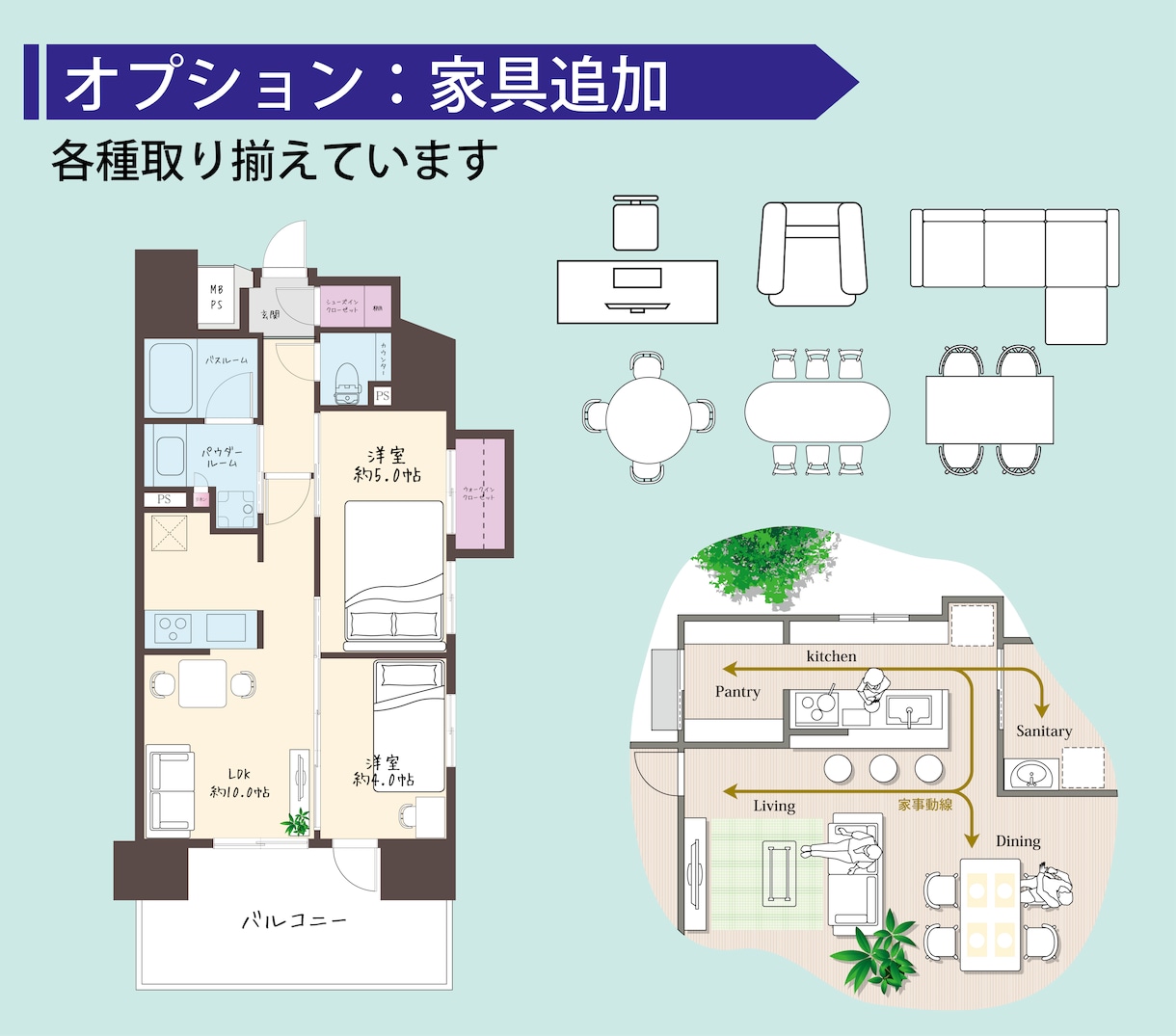 選べるデザイン間取り作成します 現役不動産会社勤務だから、安心してマルっとお任せ下さい イメージ4