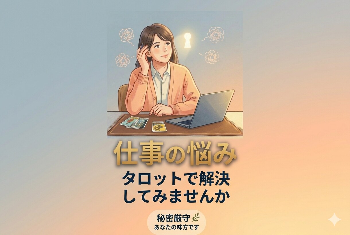 仕事運タロットで占います 仕事の悩み、タロットで紐解きます。今後の展開とアドバイス！ イメージ1