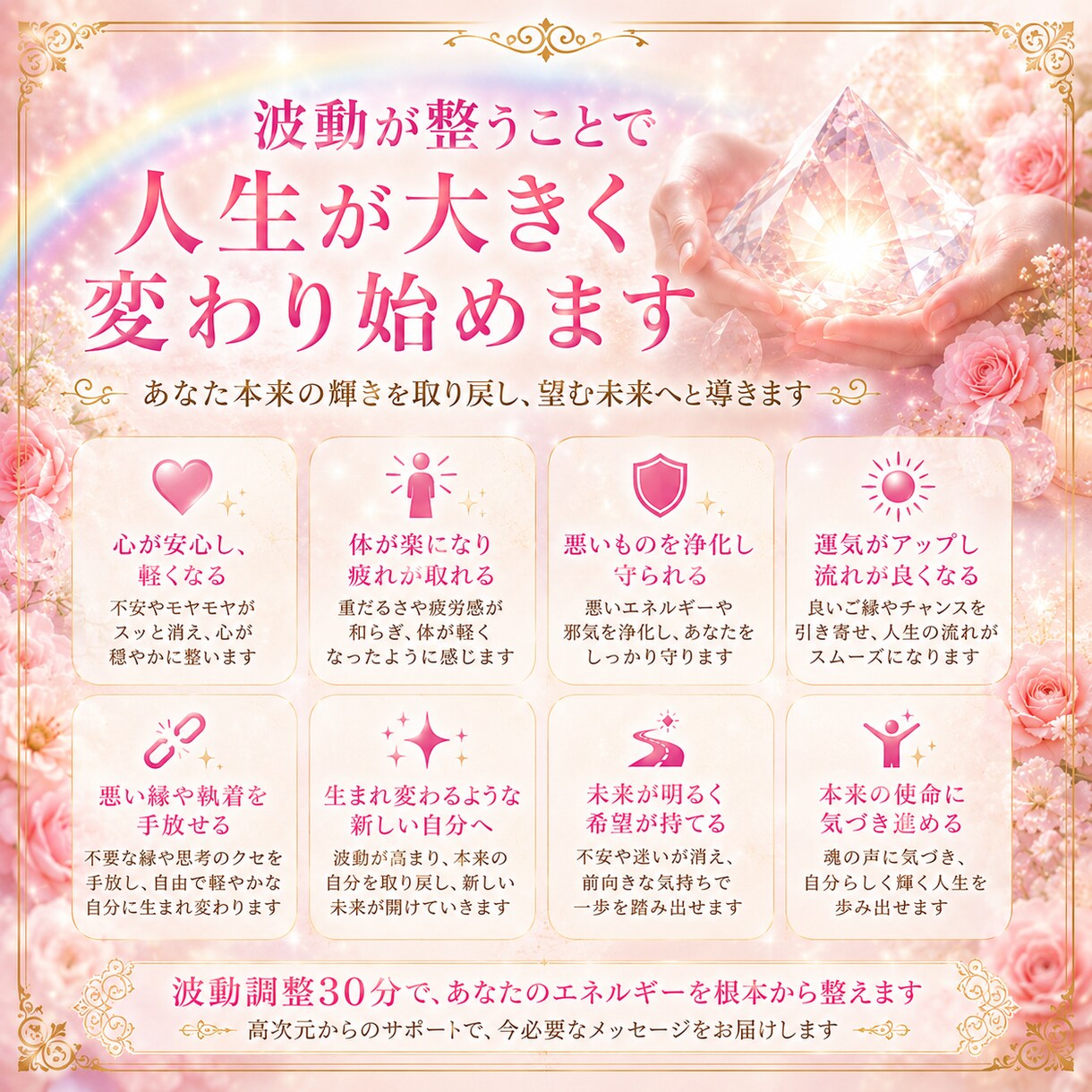 30分間の遠隔ヒーリングサポートで心を癒します 高次元からのメッセージ付き♡心身共に整えてみませんか？ イメージ3