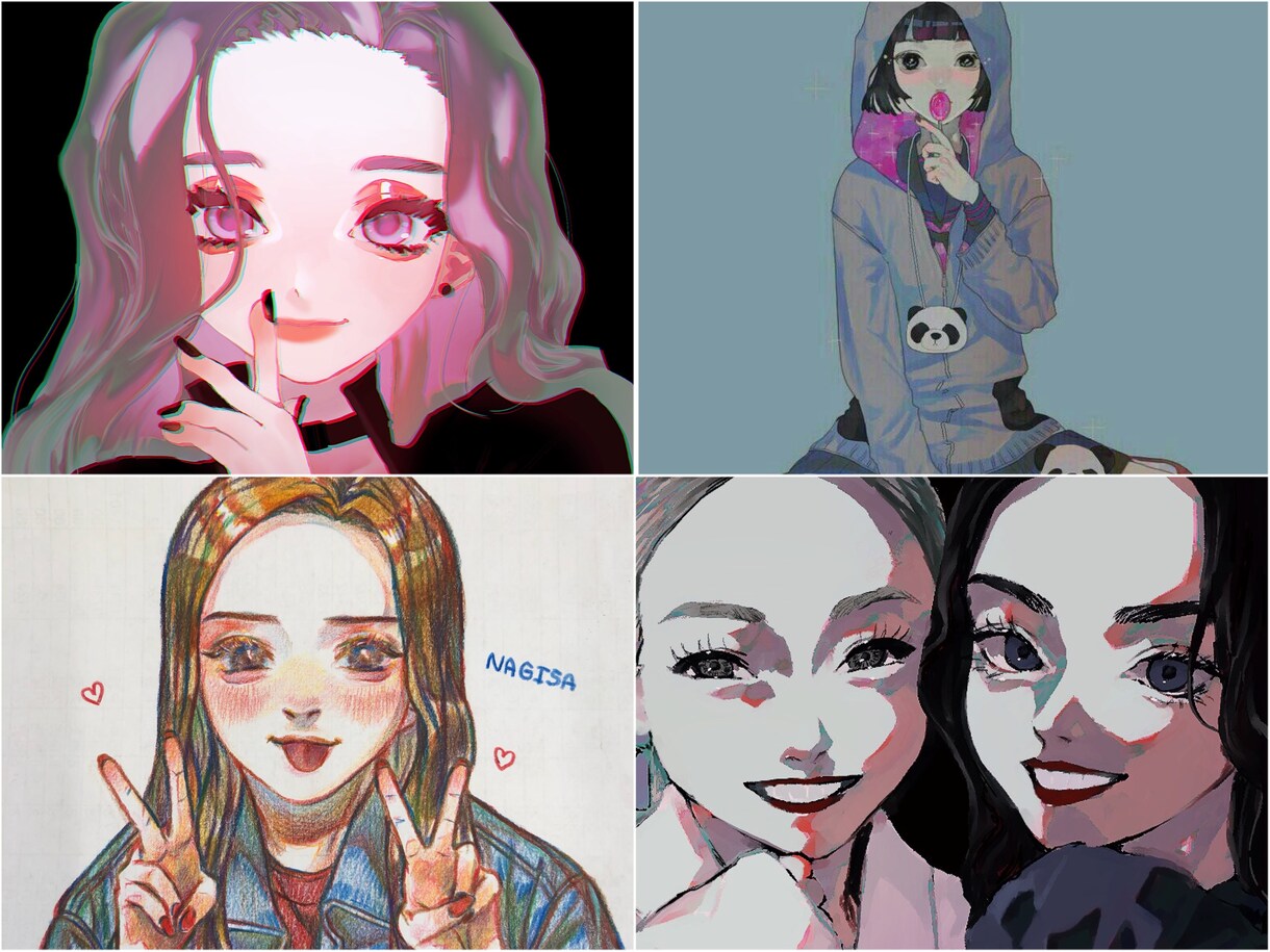 SNSなどで使えるアイコン・ヘッダーを描きます 似顔絵やペットなどもできます◎オリキャラも勿論可◎ イメージ4