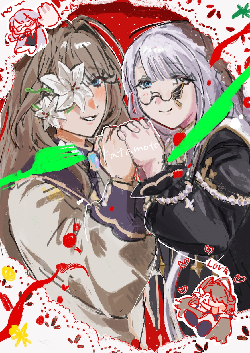 立ち絵や動画用1枚絵作成します ガサッとした質感と原色の強い色合いを得意としています！ イメージ1