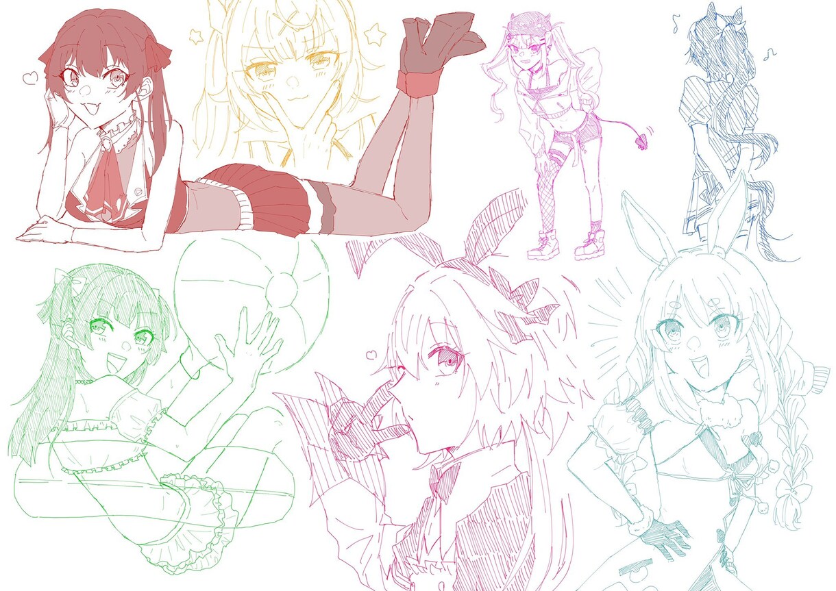 版権、一次創作イラスト描きます イラスト系専門学生が多種多様な絵柄で描きます！ イメージ5