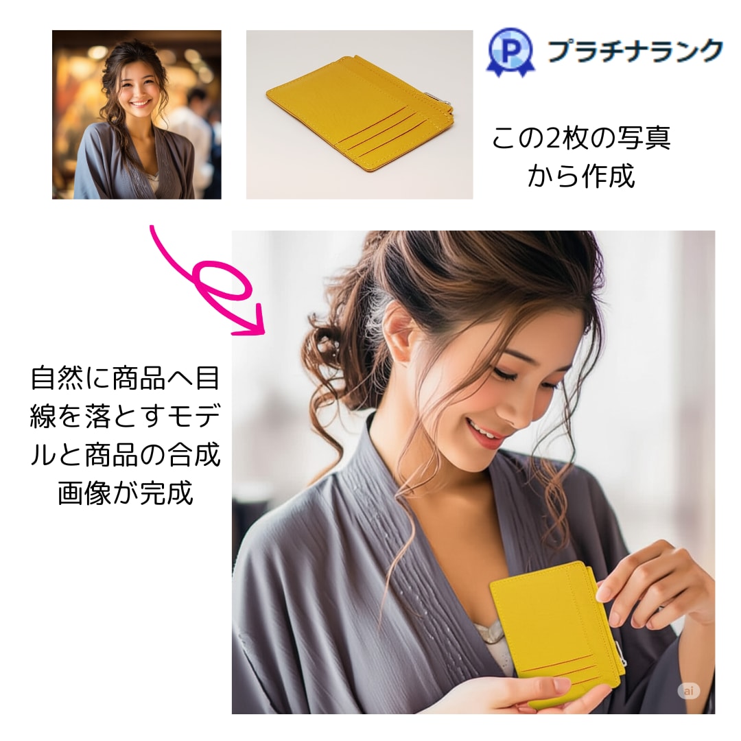 AIで簡単！モデル画像で商品を魅力UPます モデル撮影不要！即納・低コストで商品画像を制作 イメージ1