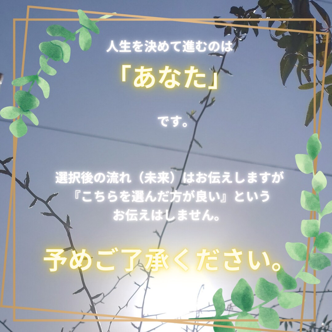 あなたが進みたい方向へ進むお手伝いをします どちらを選べば良いのか迷っているあなたへ イメージ4