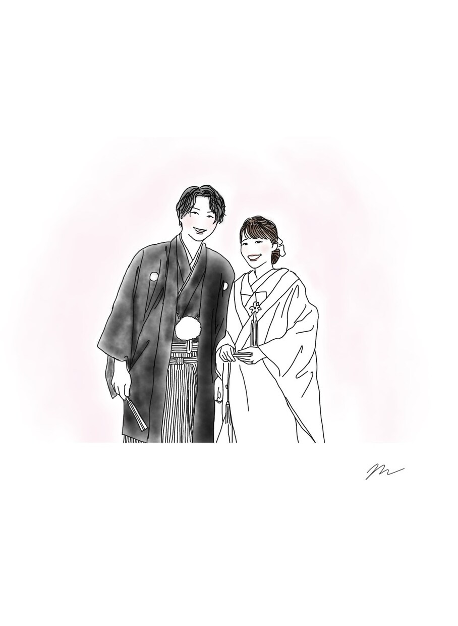 シンプルおしゃれにお写真をそのままイラストにします 結婚式/プレゼント/アイコン/記念/ウェルカムボードなど◎ イメージ5