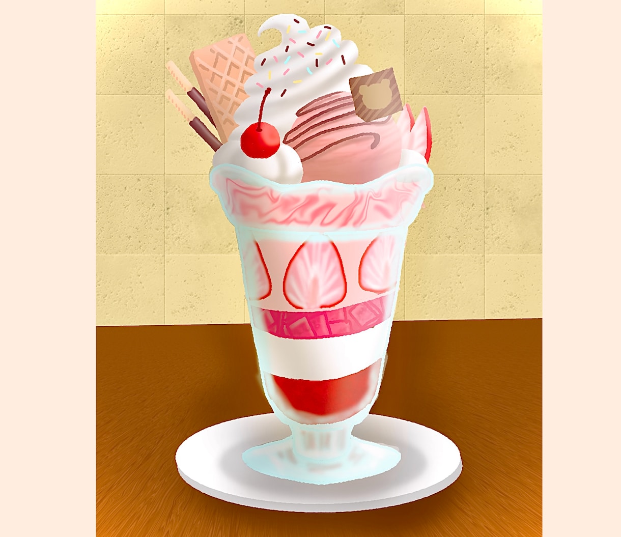 ゆるくてかわいい食べ物イラストを描きます お気に入りの食べ物を、あなただけの特別な一枚に イメージ6