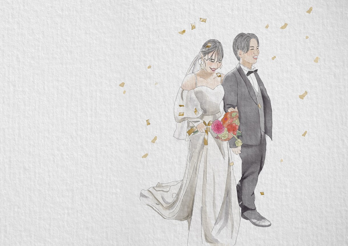 シンプルな似顔絵イラスト描きます ウエディングや入学卒業、SNSのアイコンなどに✴︎ イメージ3