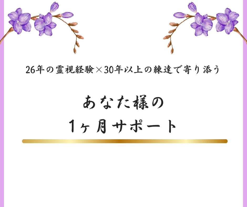 リピーター様専用｜1ヶ月間サポートします 霊視とメッセージ無制限・ブロック解除・開運調整まで イメージ4