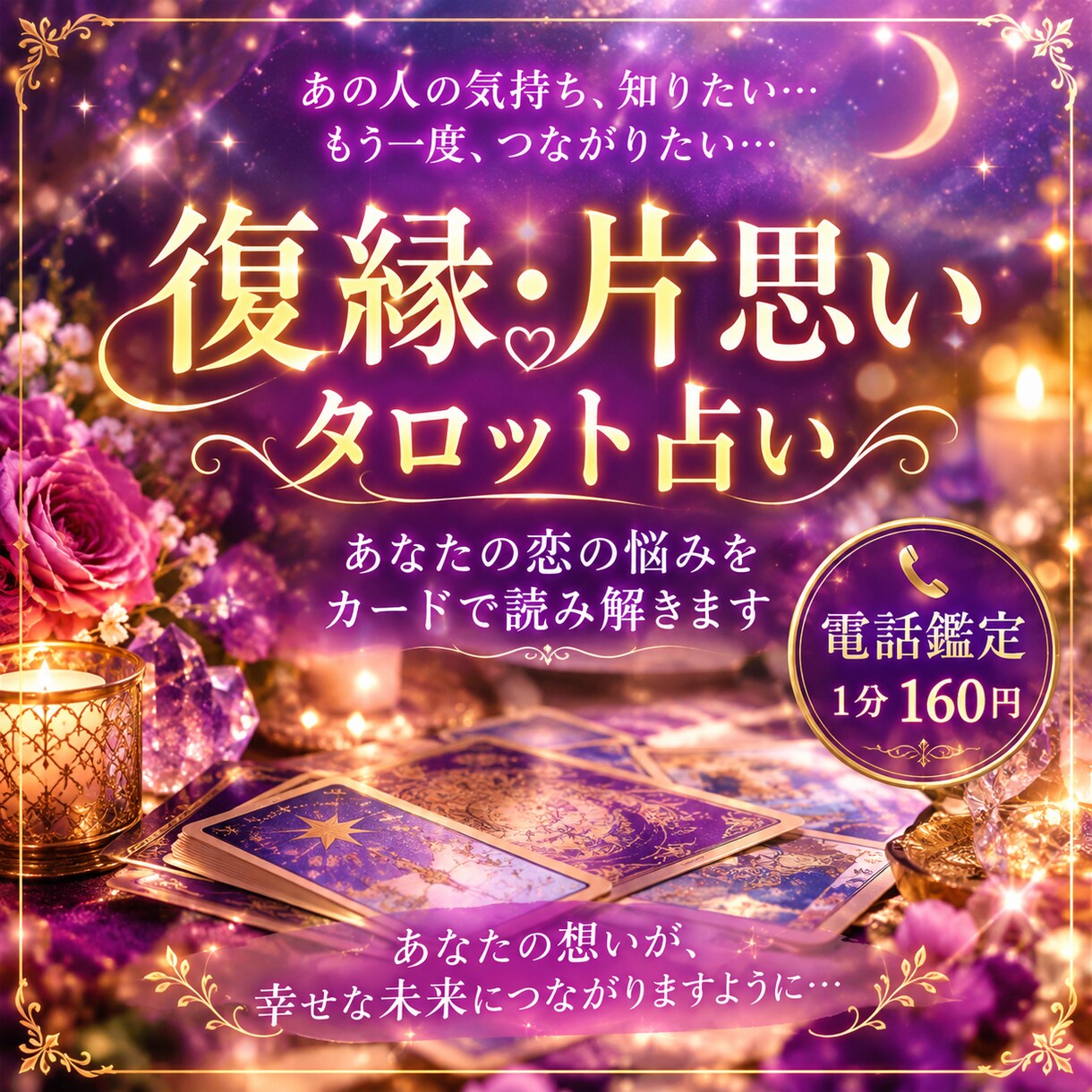 復縁・片思いのお悩みをタロットで読み解きます もう一度繋がりたい…そのお気持ちをカードで読み解きます イメージ1