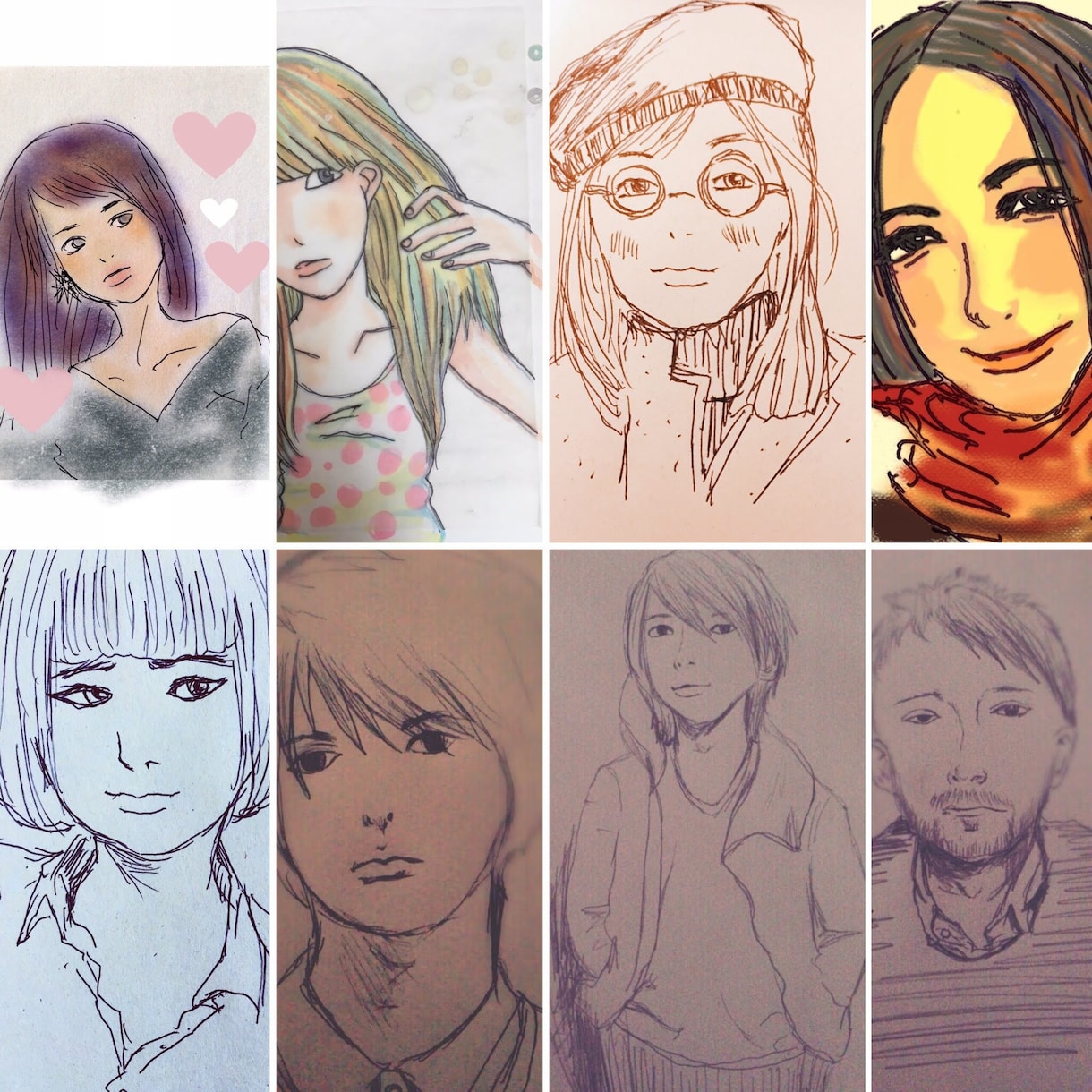 写真を元に似顔絵描きます SNSのアイコン用途にもＯＫです。 イメージ1
