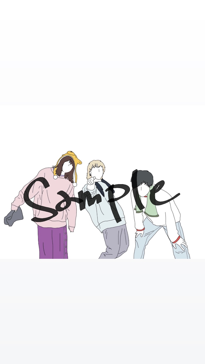 線画を用いた人物のイラスト作成いたします SNSのアイコンなどにご利用ください☺︎商用利用可 イメージ1